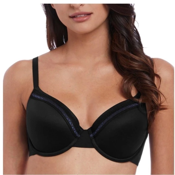 Wacoal Underwire Perfect Primer Contour Bra - Black and Blue - Size 36DD - Picture 2 of 10